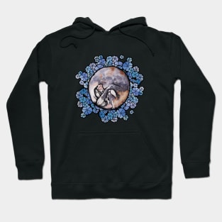 Kitty Cat Dilute Calico Floral Hoodie